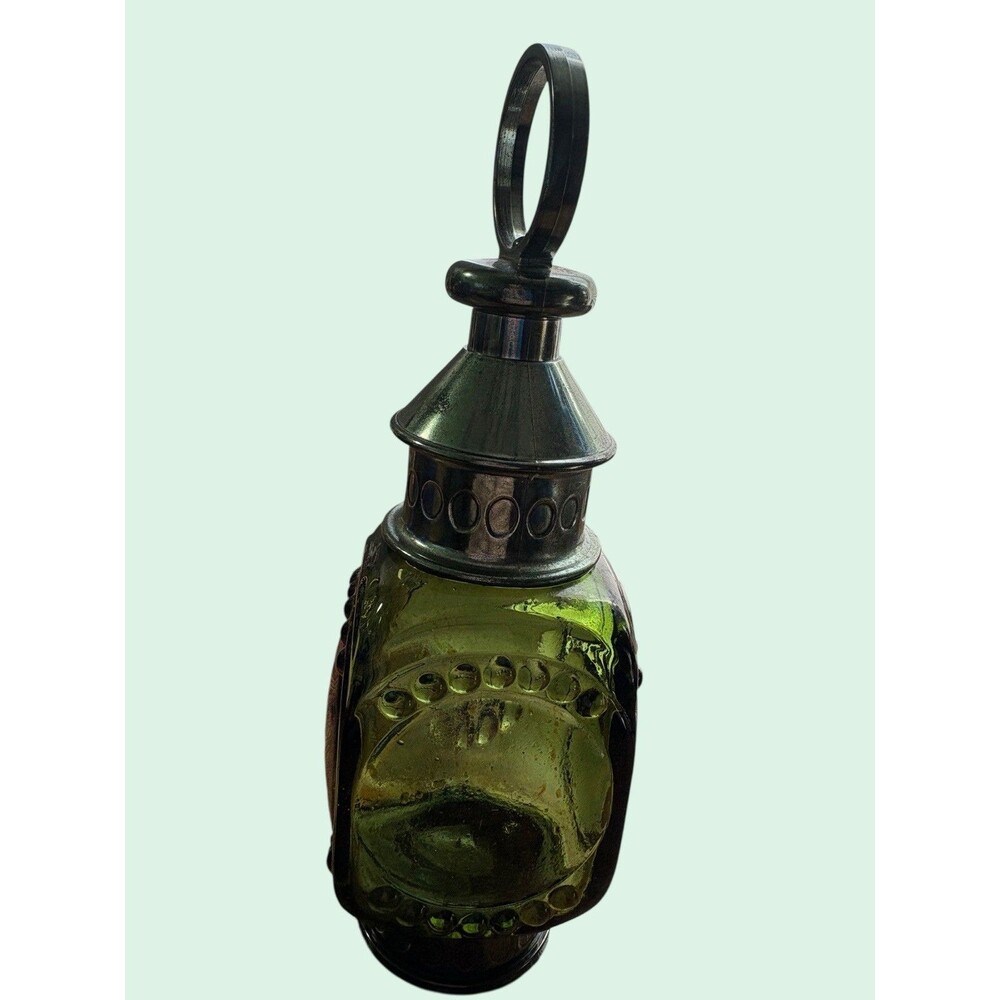 Vintage Avon Green Lantern Decanter Bottle Wild Country Collectible Empty - Picture 5 of 6